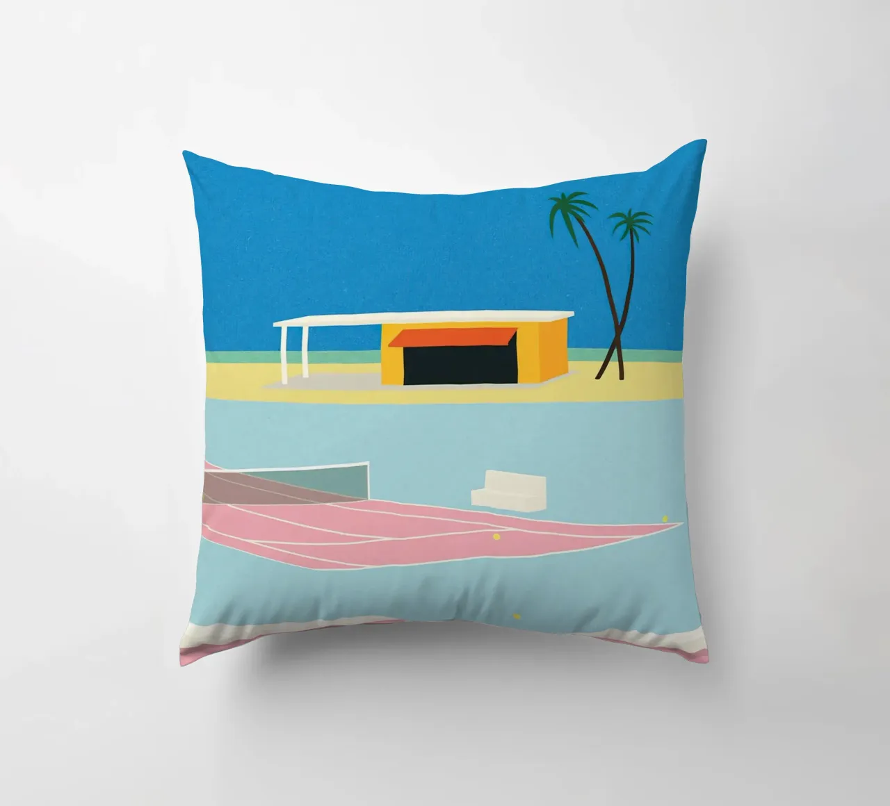 Tennis in spiaggia cuscino da lawrencearmstron