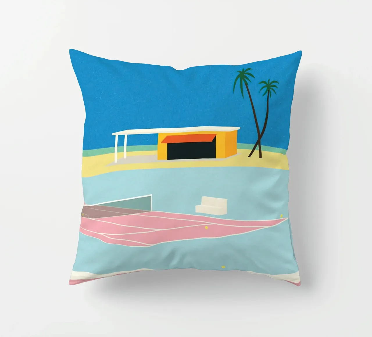Tennis in spiaggia cuscino da lawrencearmstron