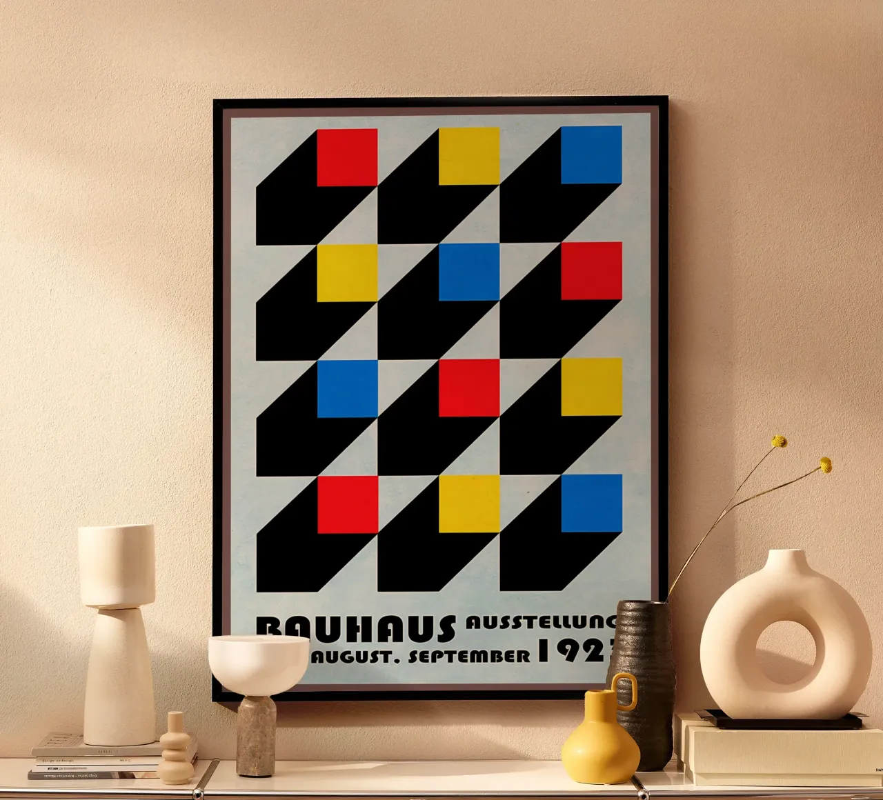 Cartel Geométrico Bauhaus 1923 poster con marco de aluminio de Edson Studio