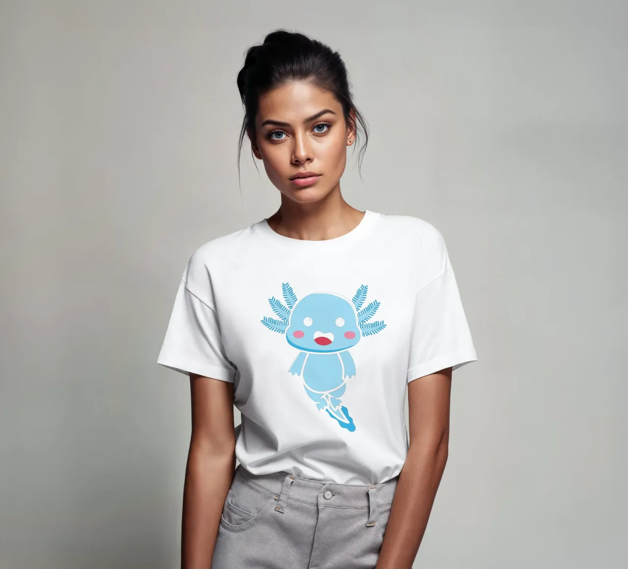 Axolotl blue t-shirt da edsonramosart