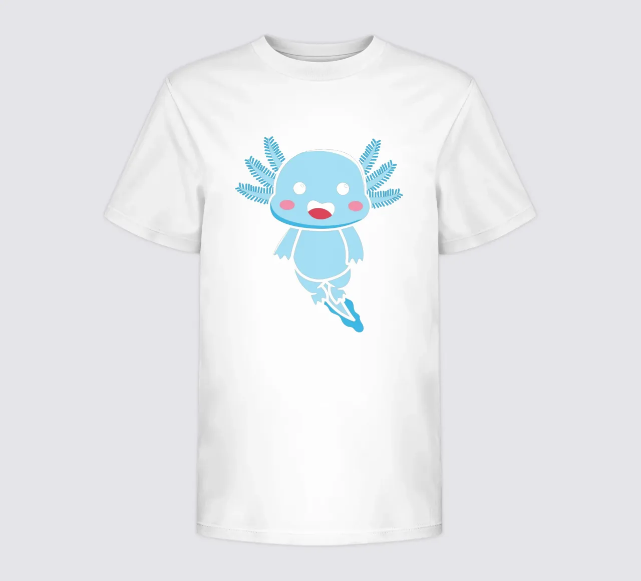 Axolotl blue t-shirt bambini da edsonramosart
