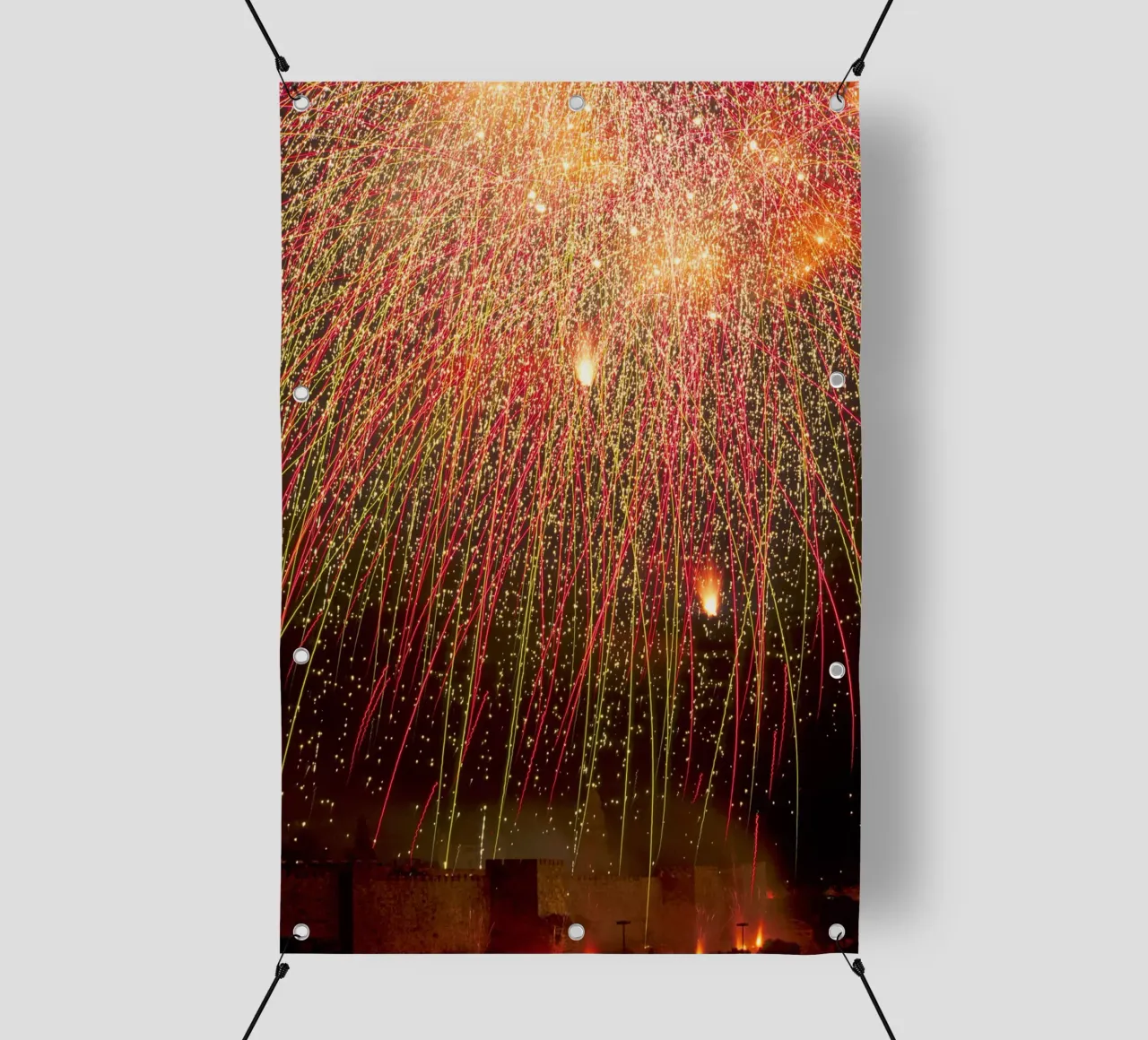 Fuochi d'artificio su Gerusalemme II telo in pvc da Tal Paz-Fridman