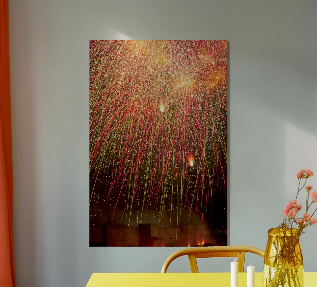 Fuochi d'artificio su Gerusalemme II plexiglass da Tal Paz-Fridman