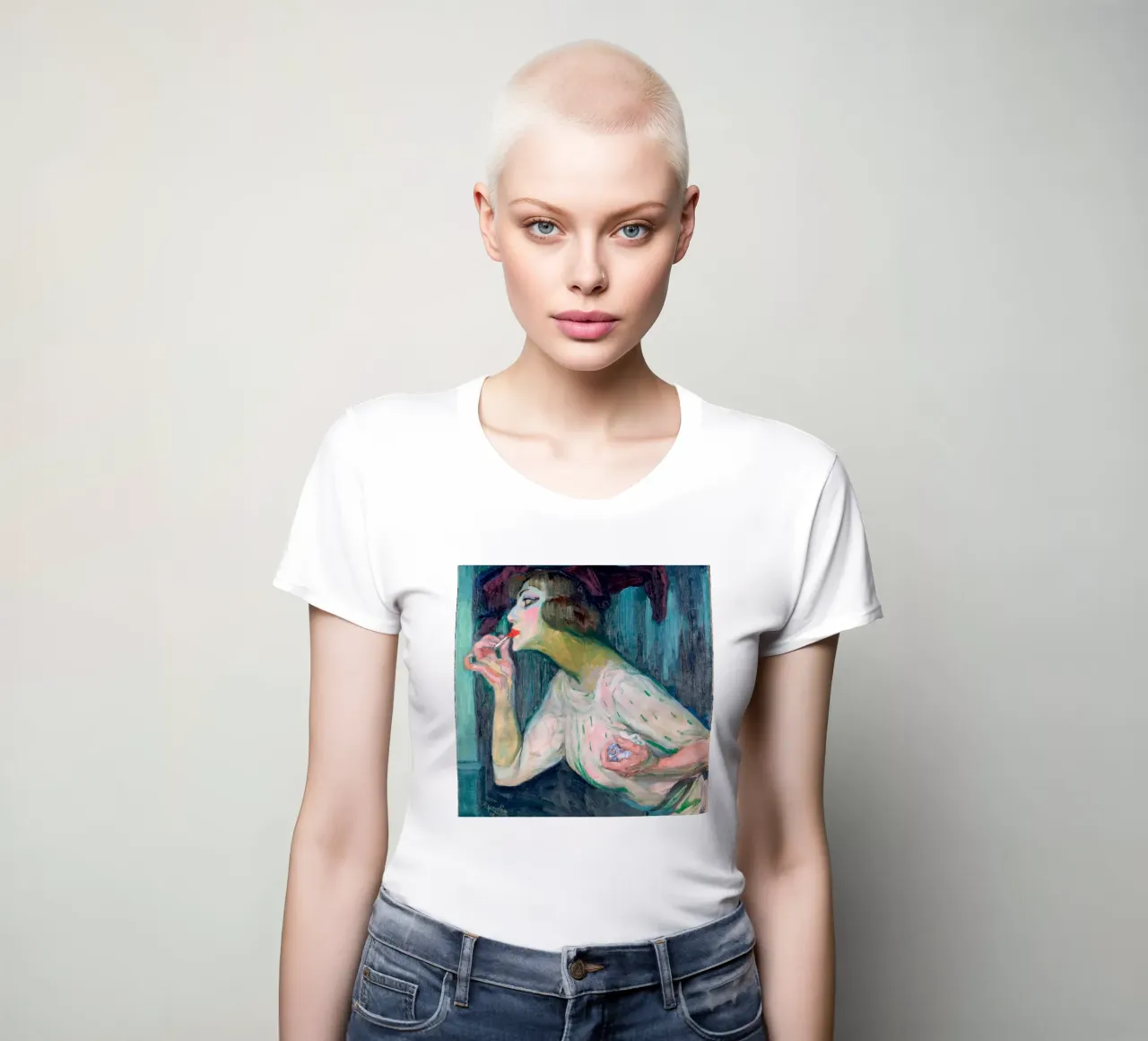 Lipstick, 1908 women's fitted t-shirt by martina
