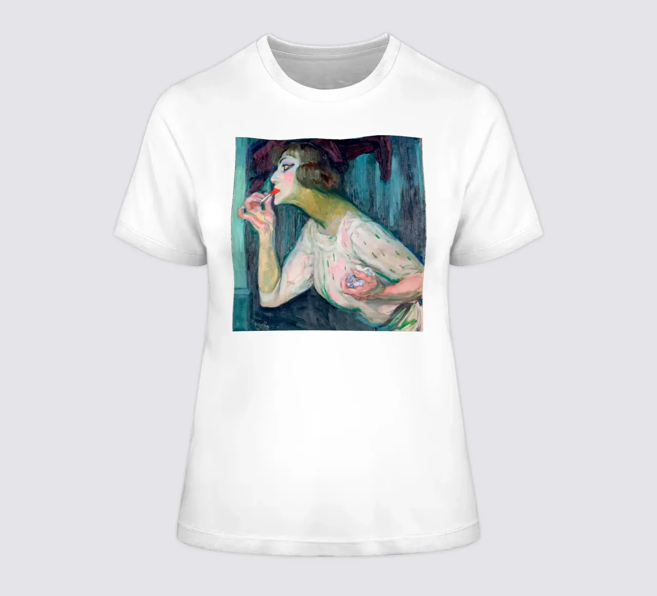 Lipstick, 1908 women's fitted t-shirt by martina