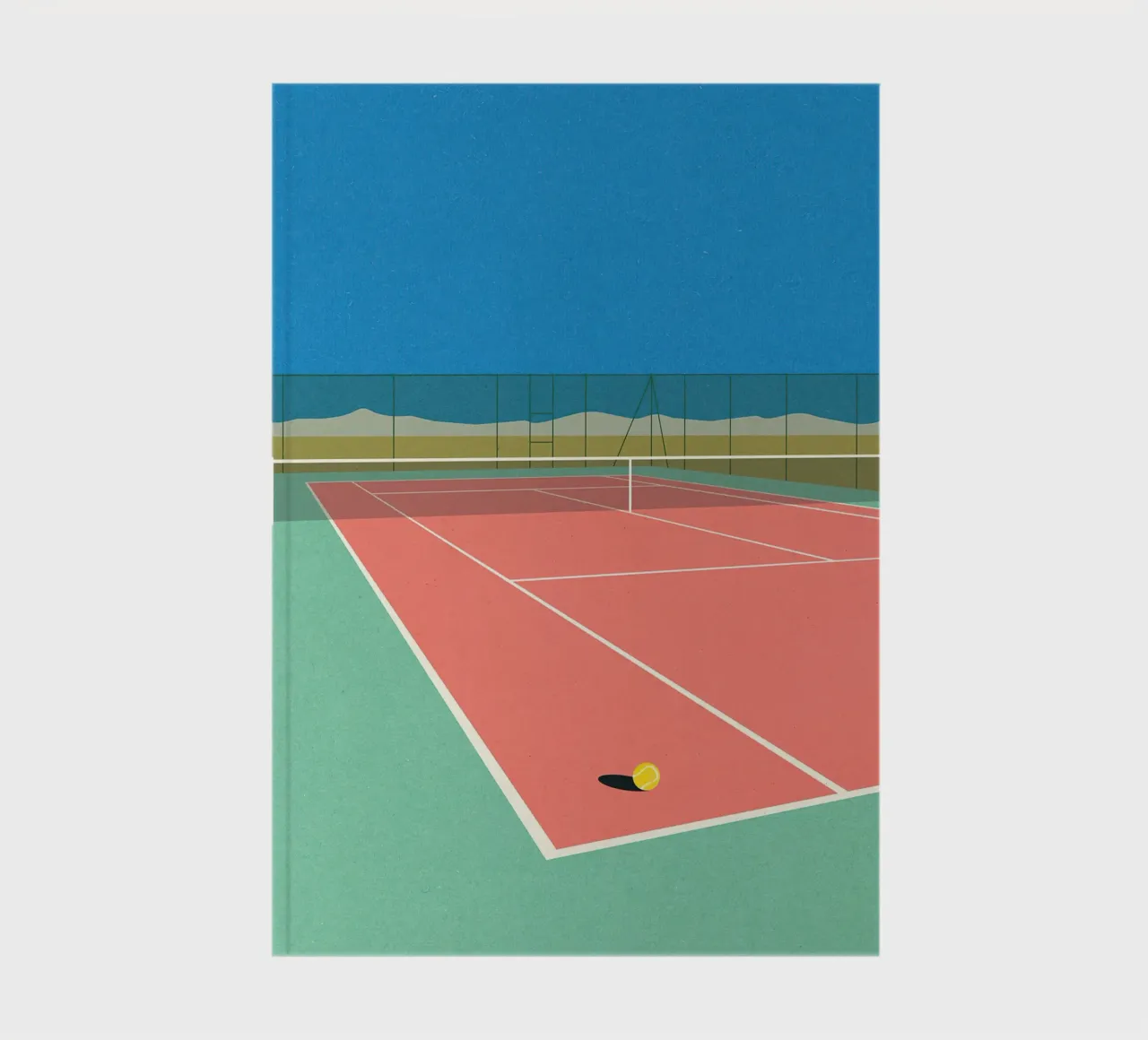 Tennisplatz in der Wüste Notizbuch von lawrencearmstron