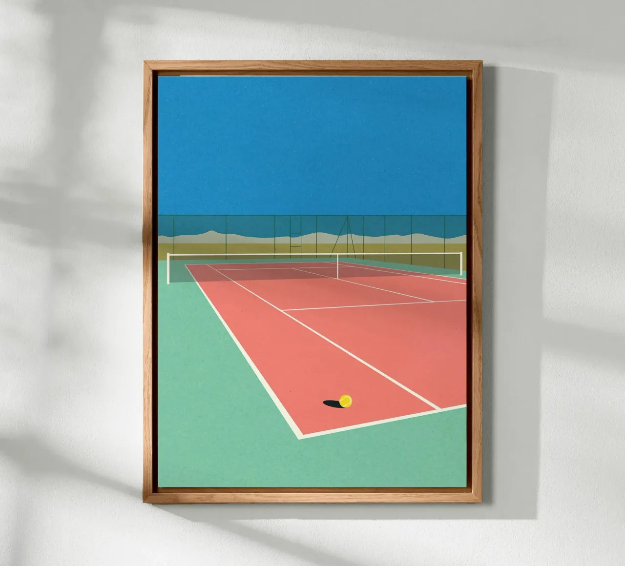 Tennisplatz in der Wüste Alu-Dibond von lawrencearmstron