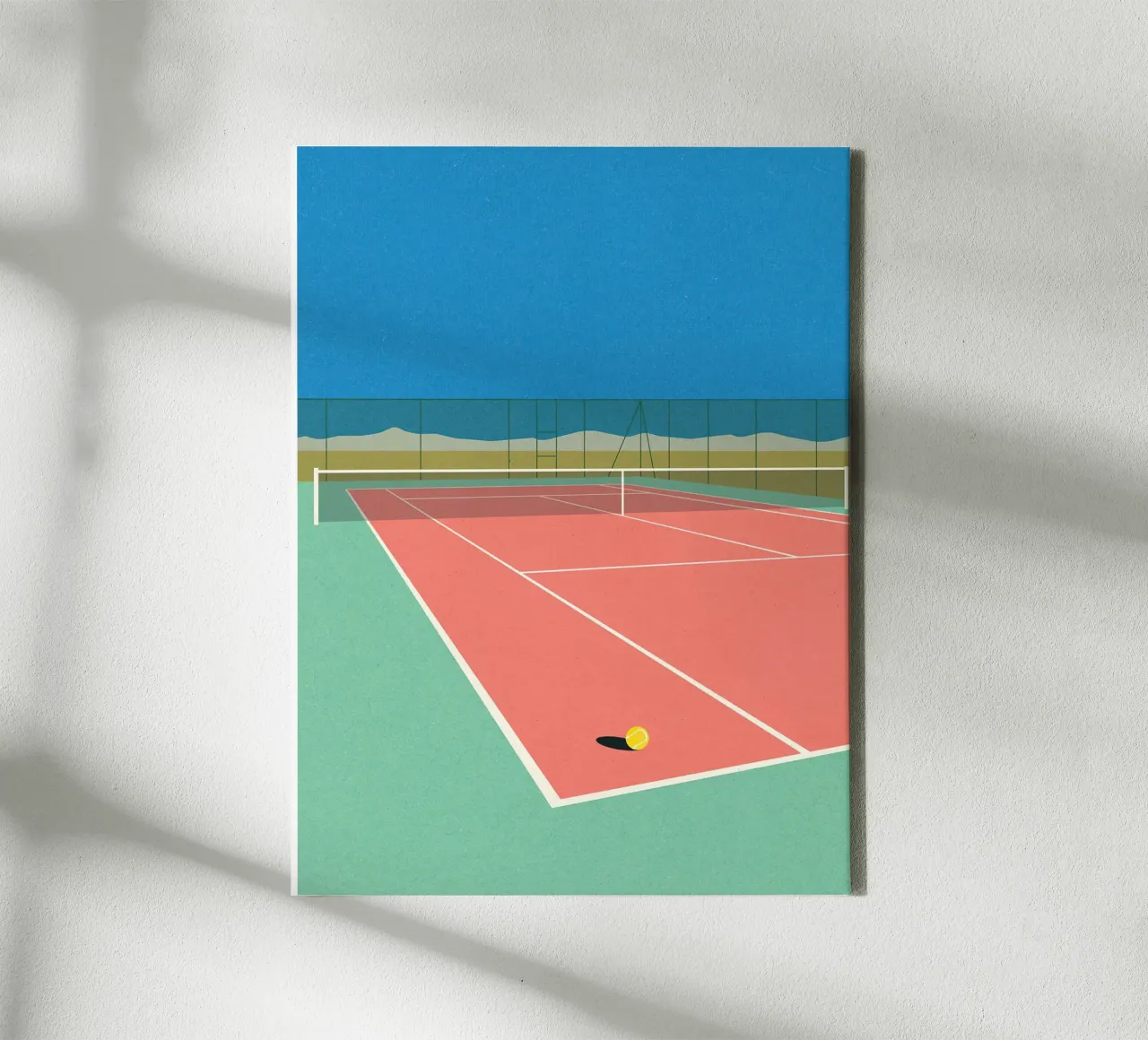 Tennis Court In the Desert canvas by lawrencearmstron