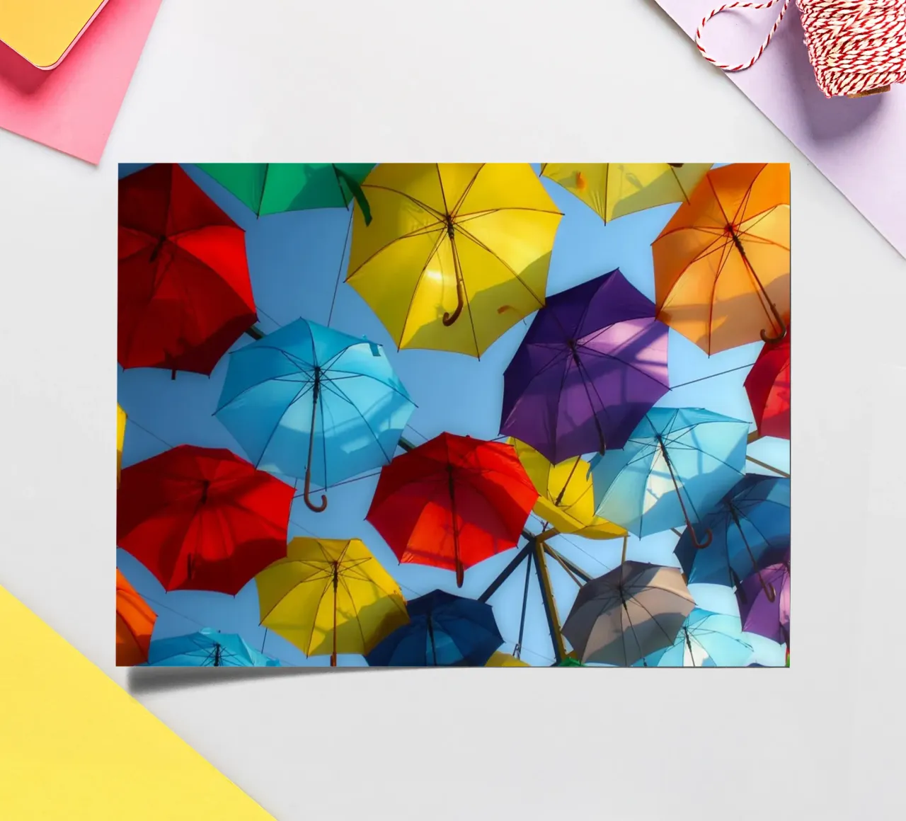 colorful umbrella wallpaper sticker sheet by Musadad Shop