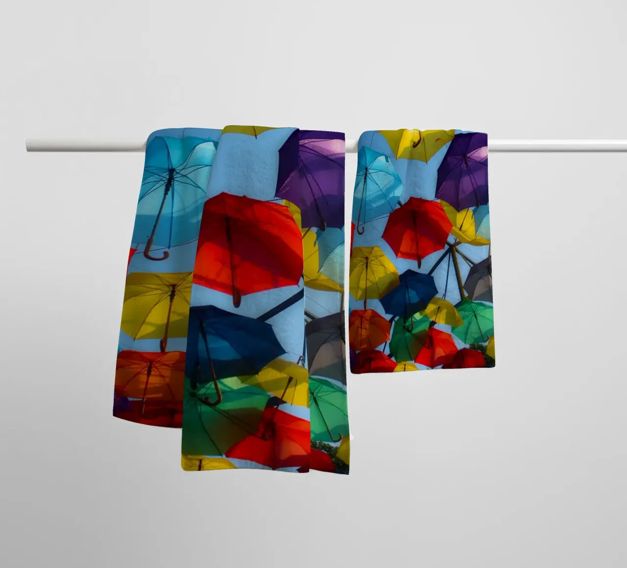 colorful umbrella wallpaper towel by Musadad Shop