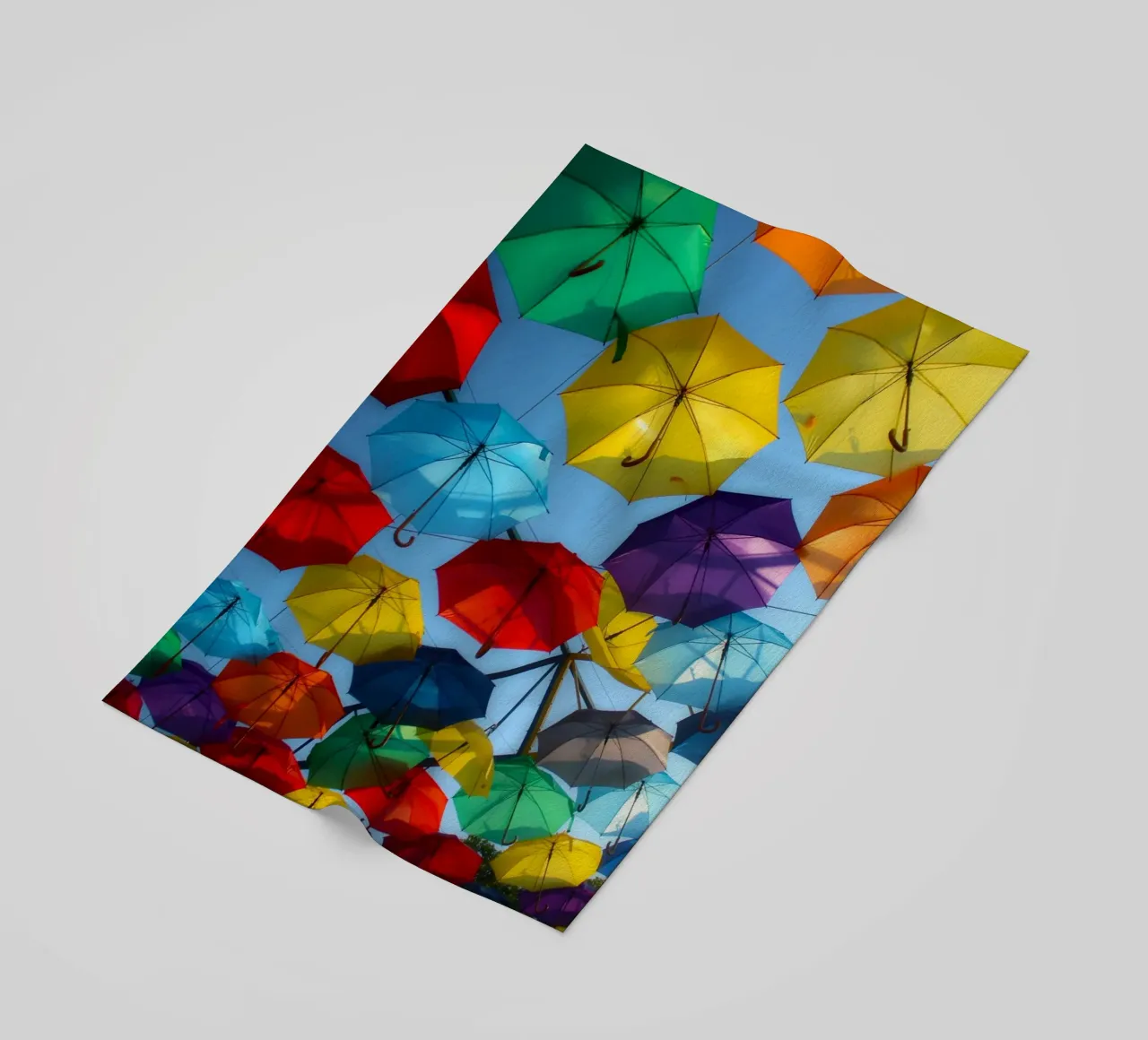colorful umbrella wallpaper beach towel by Musadad Shop