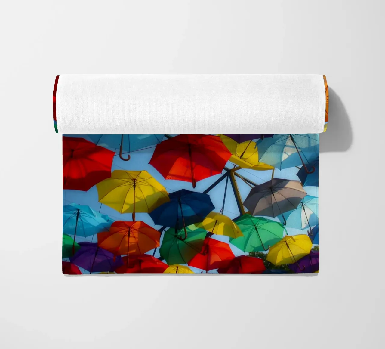 colorful umbrella wallpaper beach towel by Musadad Shop