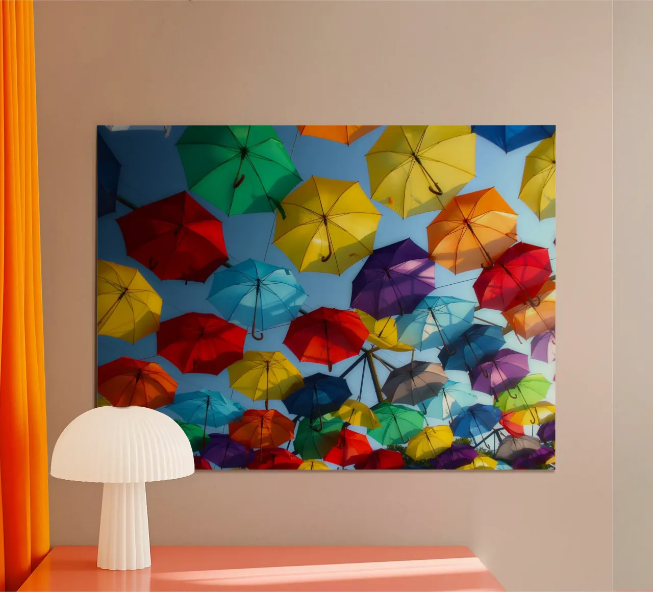 colorful umbrella wallpaper poster by Musadad Shop