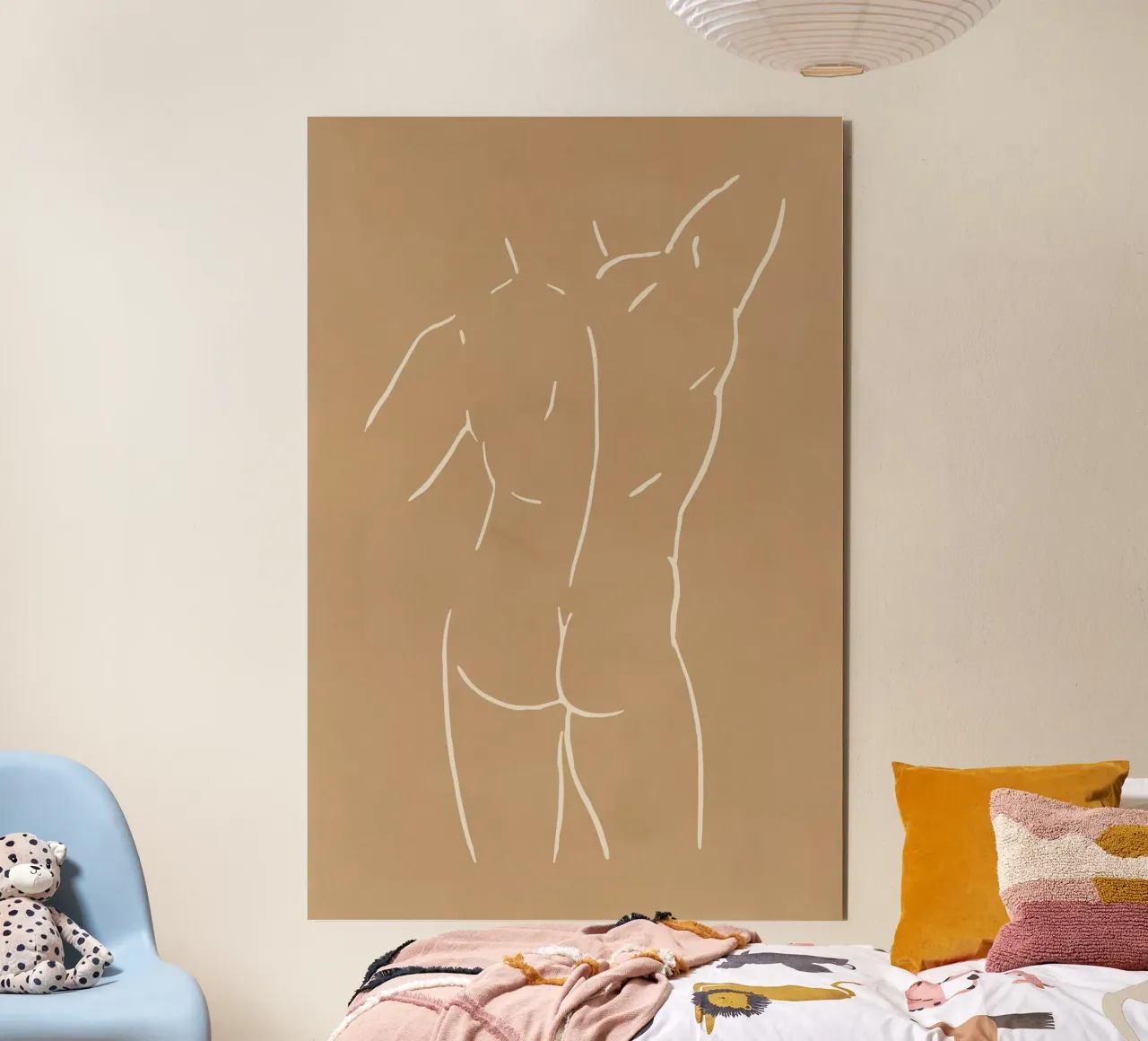 Body Sketch Nº 5 Camel aluminio dibond de NouveauPrints