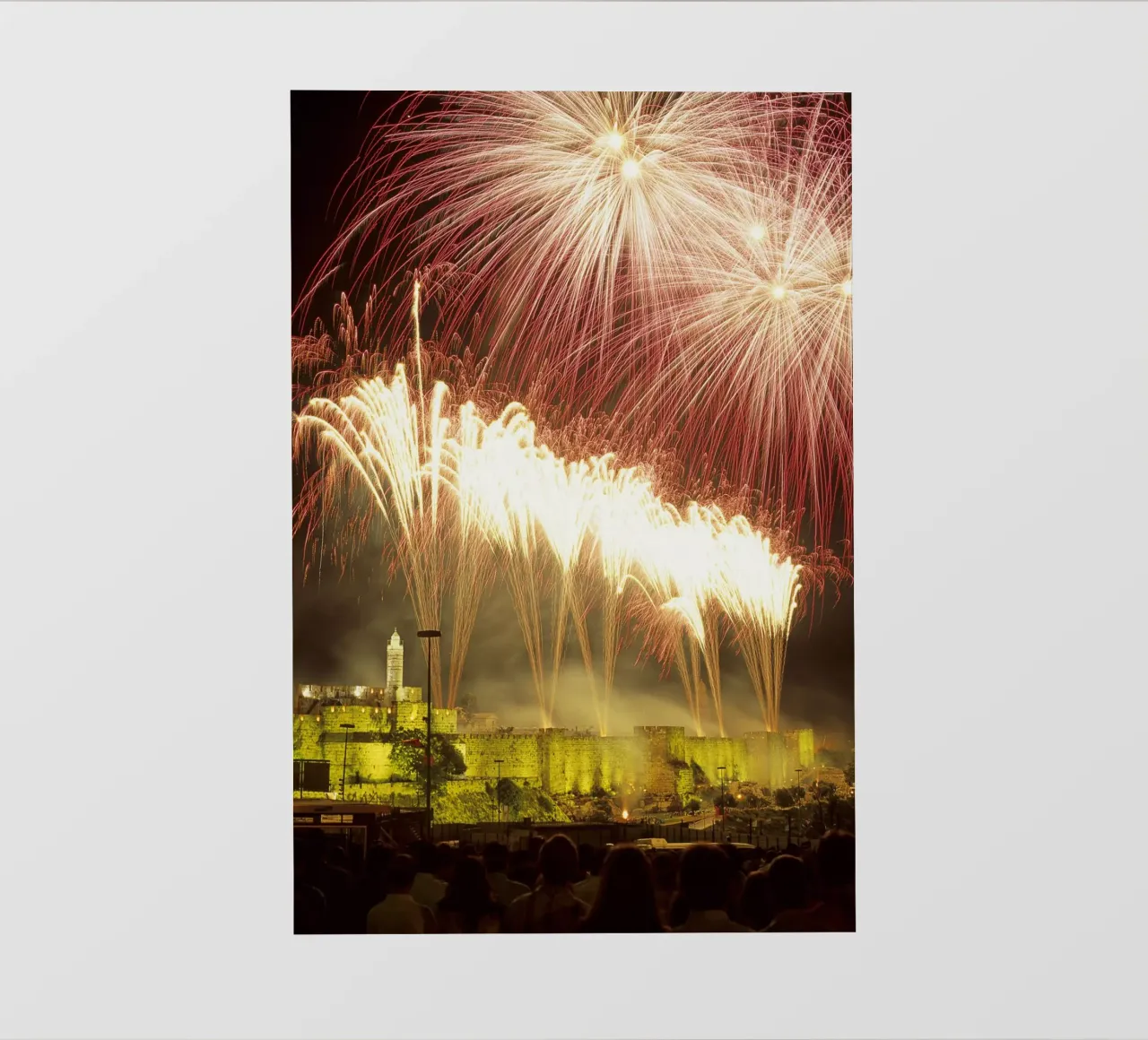 Fuochi d'artificio su Gerusalemme I telo in pvc da Tal Paz-Fridman