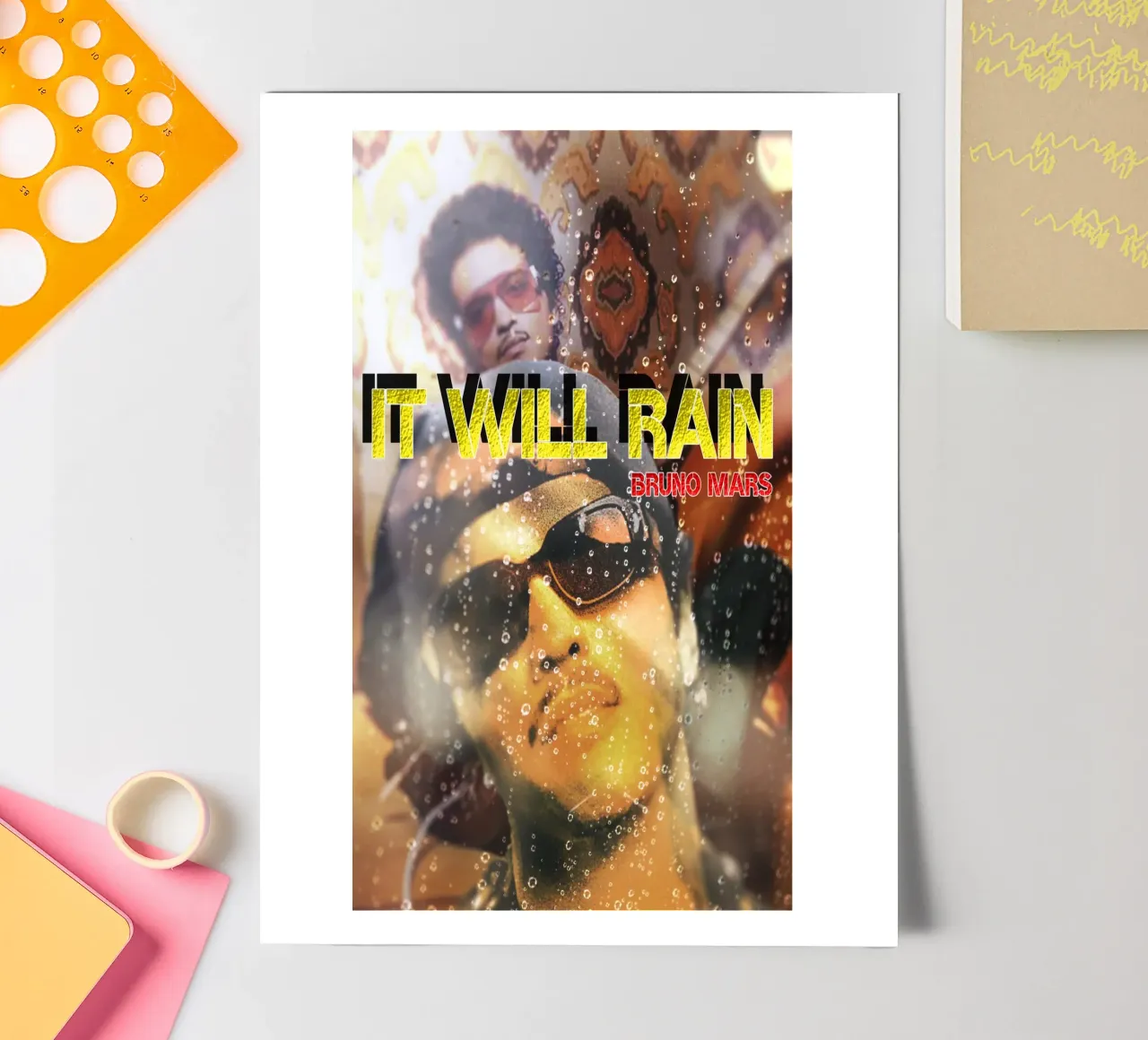 Bruno Mars It Will Rain Stickerbogen von Abasa Inaraya