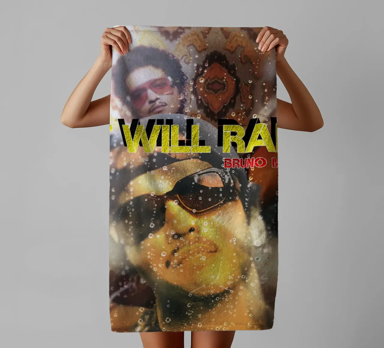Bruno Mars It Will Rain towel by Abasa Inaraya