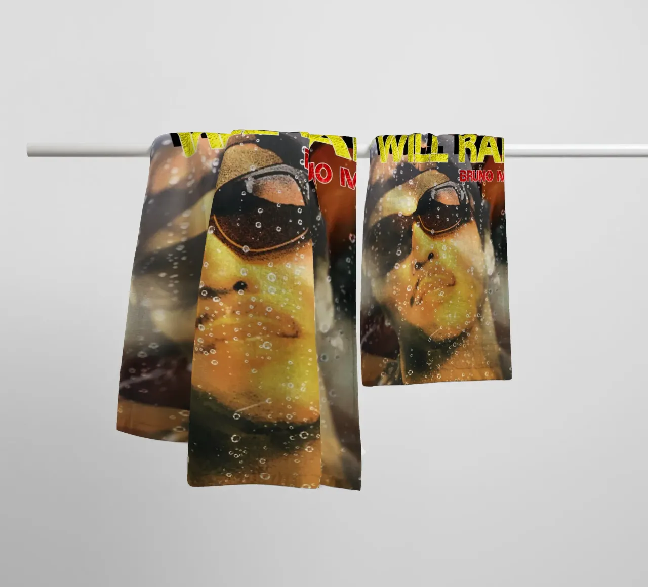 Bruno Mars It Will Rain towel by Abasa Inaraya