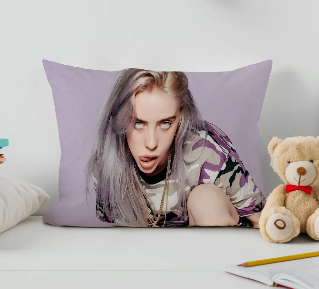 Billie Eilish decorative cushion by Musadad Shop