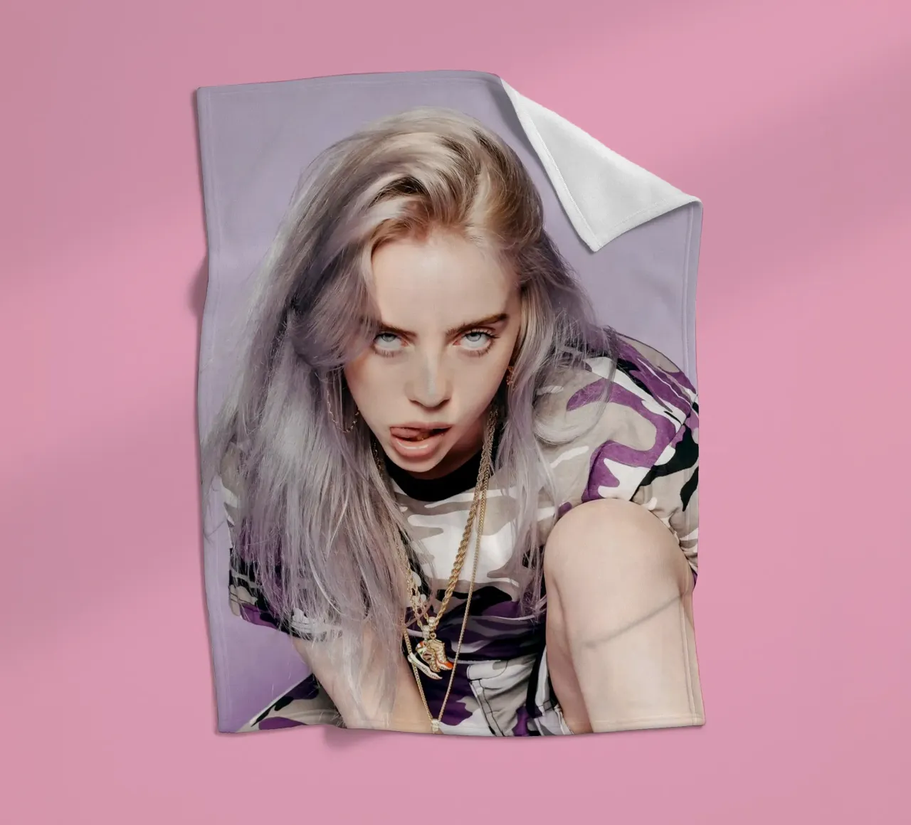 Billie Eilish fleece blanket by Musadad Shop