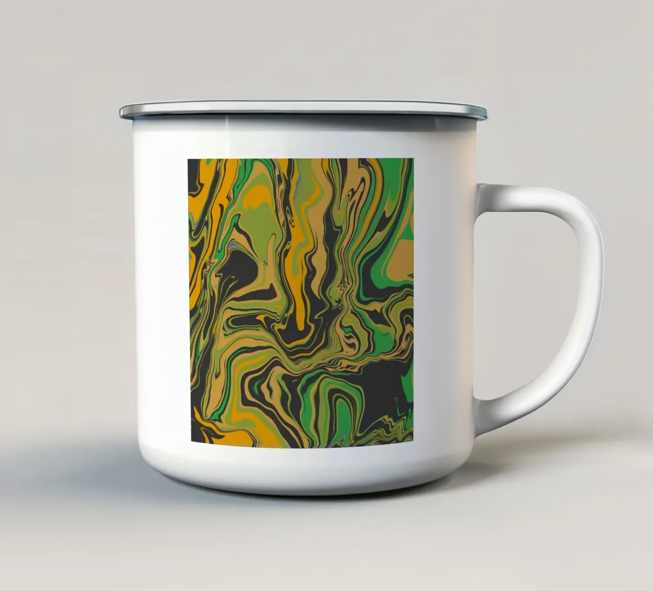 Flusso di marmo 07 tazza in smalto da Little Dean