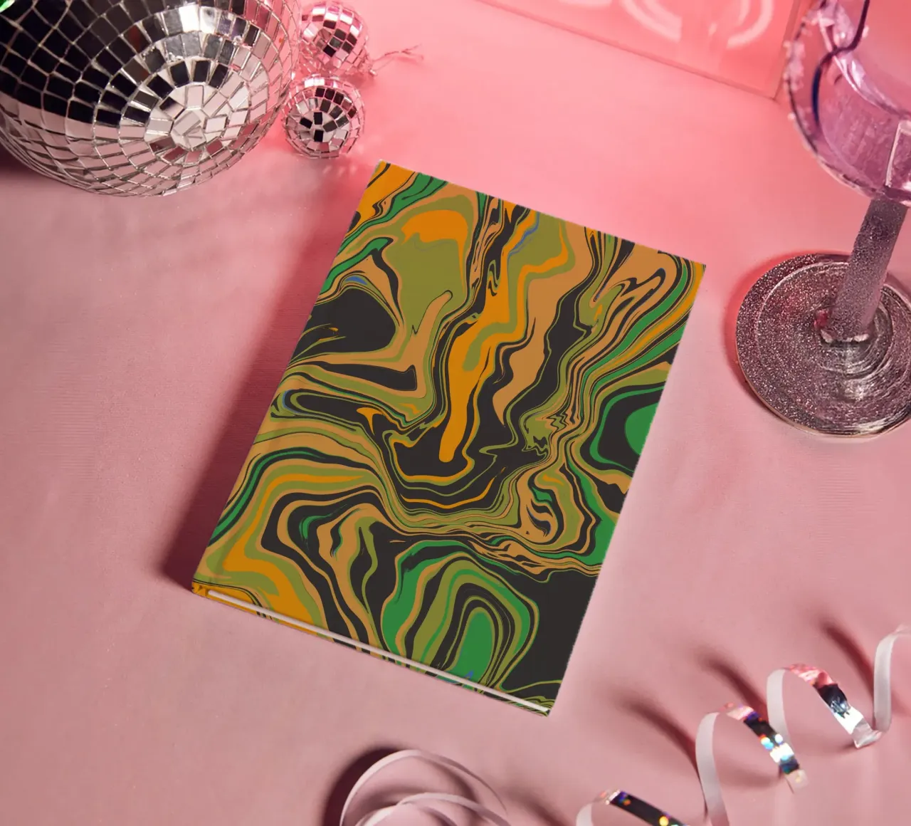 Marble flow 07 notebook by Little Dean