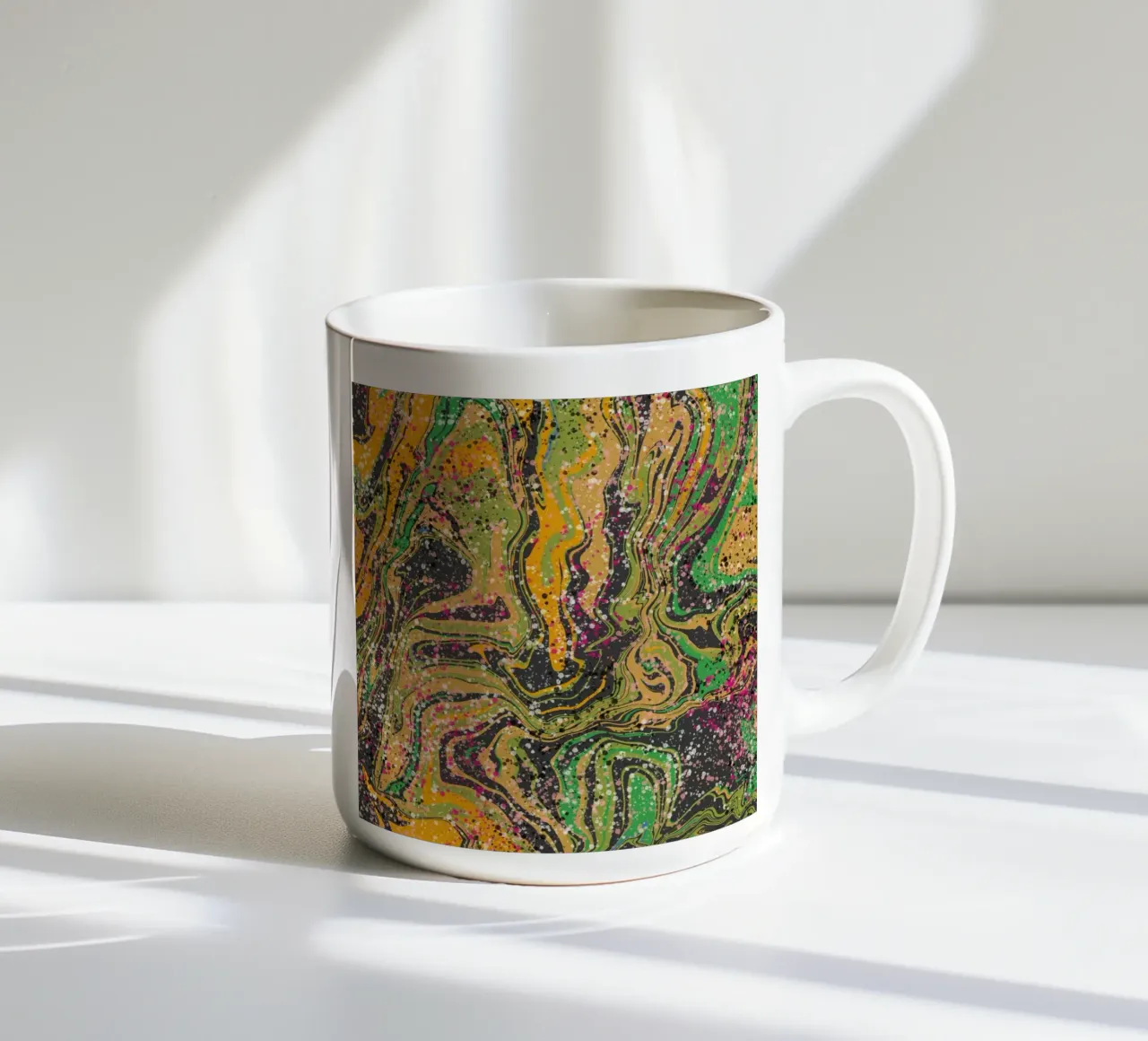 Flusso di marmo 08 tazza in ceramica da Little Dean