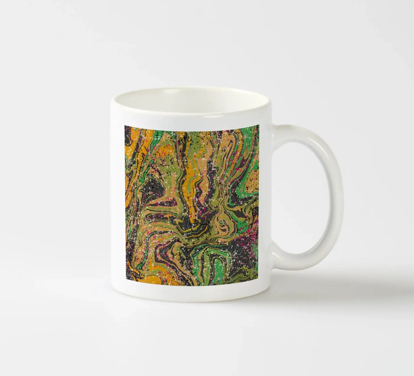 Marble flow 08 ceramic mug by Little Dean