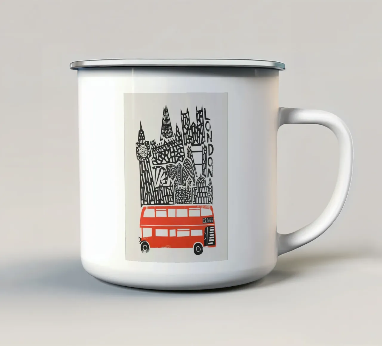London tazza in smalto da carolcrawofficialdesign