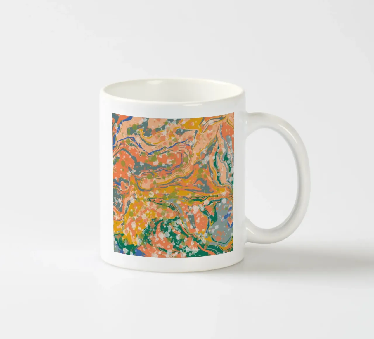 Flusso di marmo 08 tazza in ceramica da Little Dean