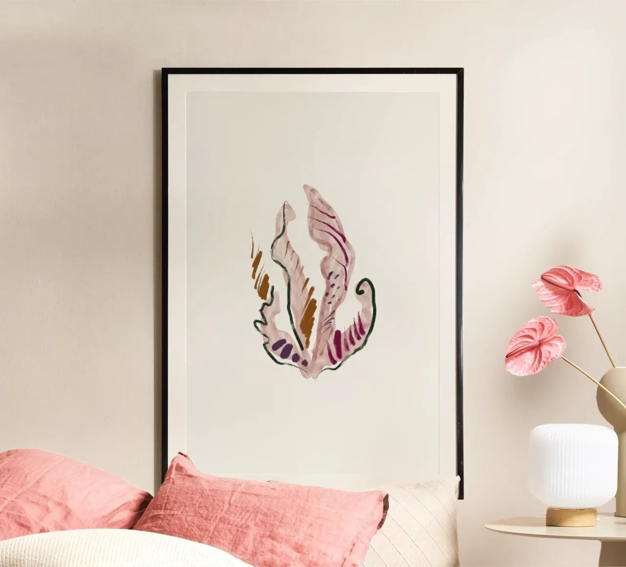 Sea Study No 27 poster con telaio in alluminio da treechild