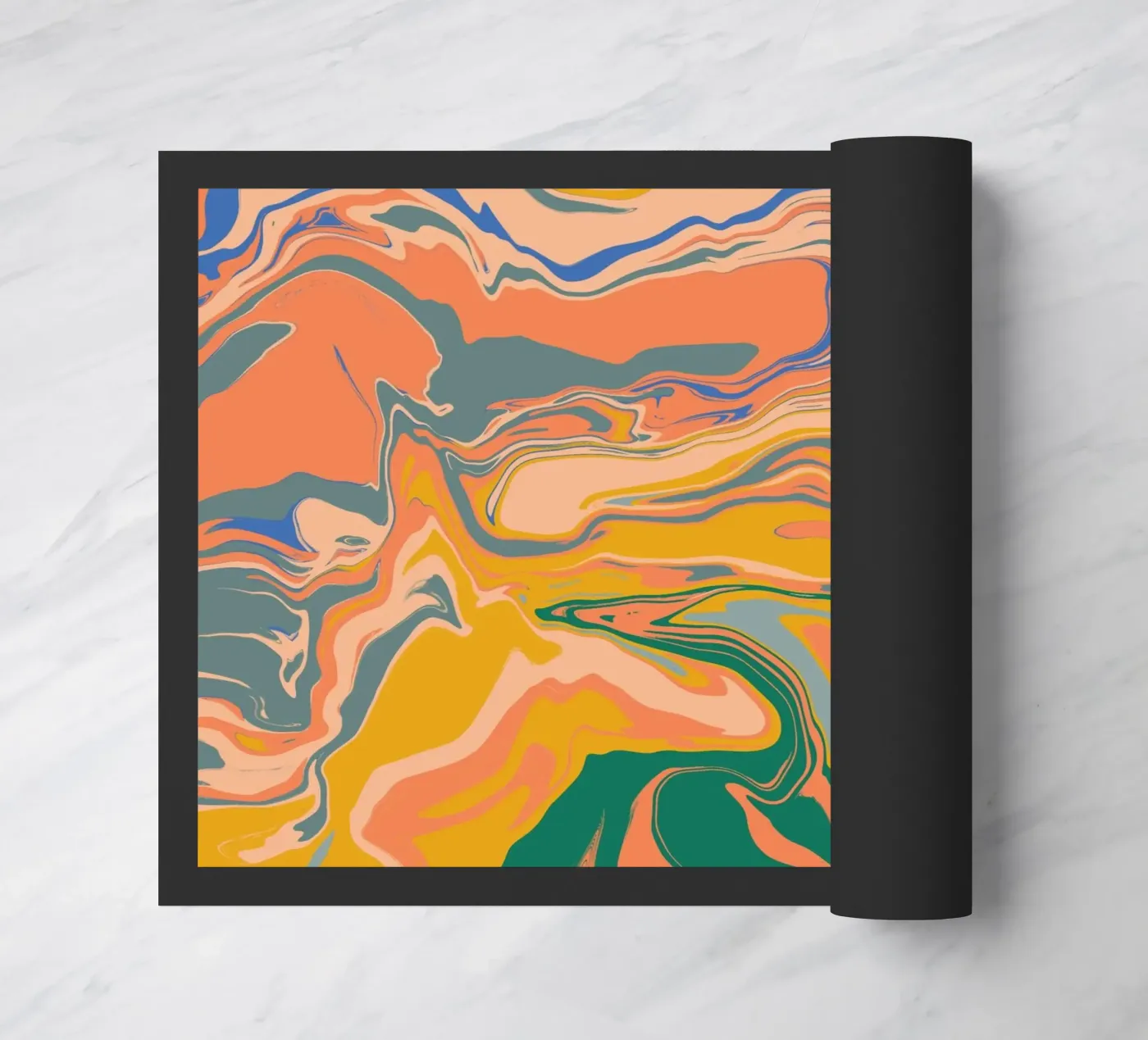 Marble flow 09 doormat by Little Dean