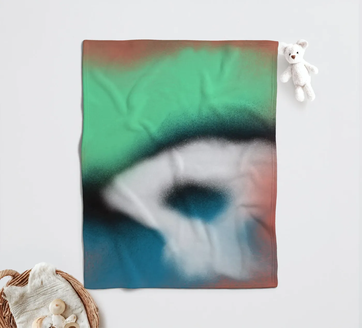 Fluidity 06 fleece blanket by Little Dean