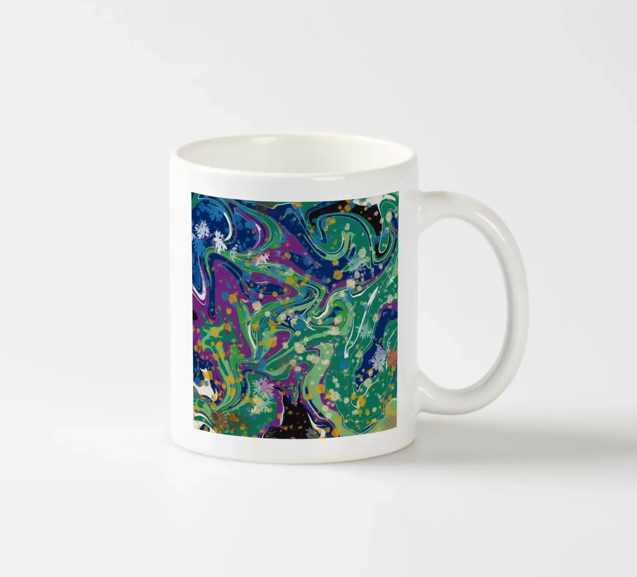 Flusso di marmo 10 tazza in ceramica da Little Dean