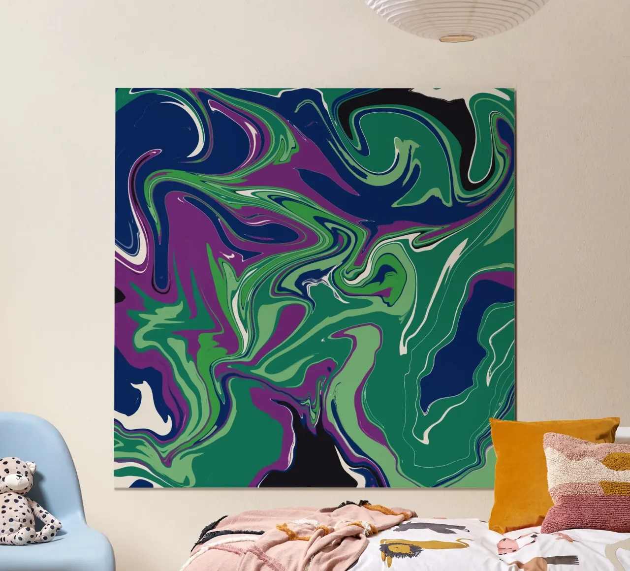 Flusso di marmo 11 poster con telaio in alluminio da Little Dean