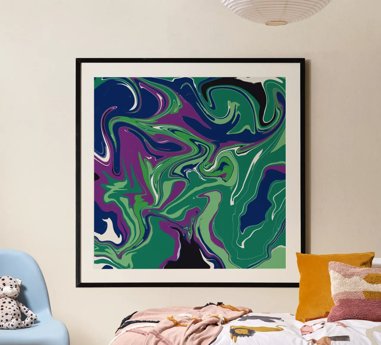 Flusso di marmo 11 poster con telaio in alluminio da Little Dean