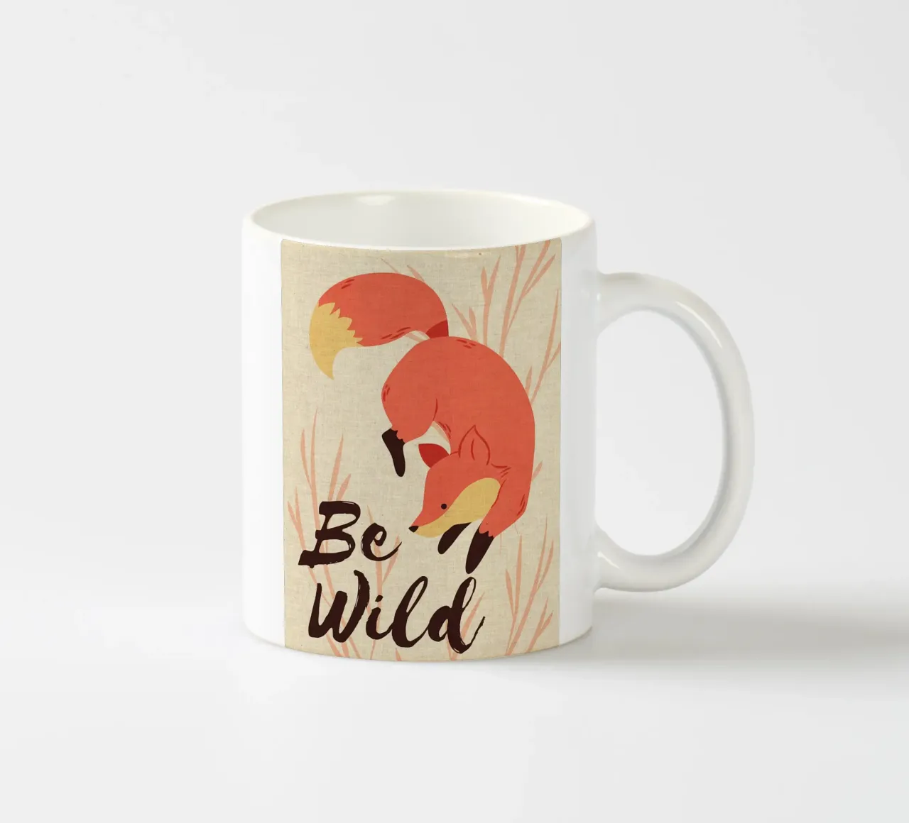 Animale Be Wild Funny Fox tazza in ceramica da DavisStudio