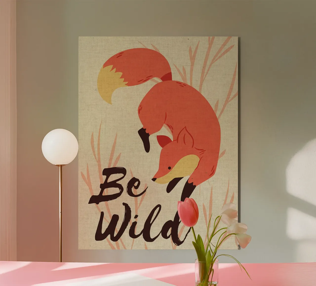 Animale Be Wild Funny Fox alluminio dibond da DavisStudio
