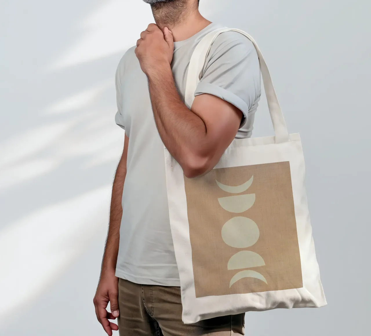 Camera dei bambini con fasi lunari in stile bohémien borsa in juta da DavisStudio