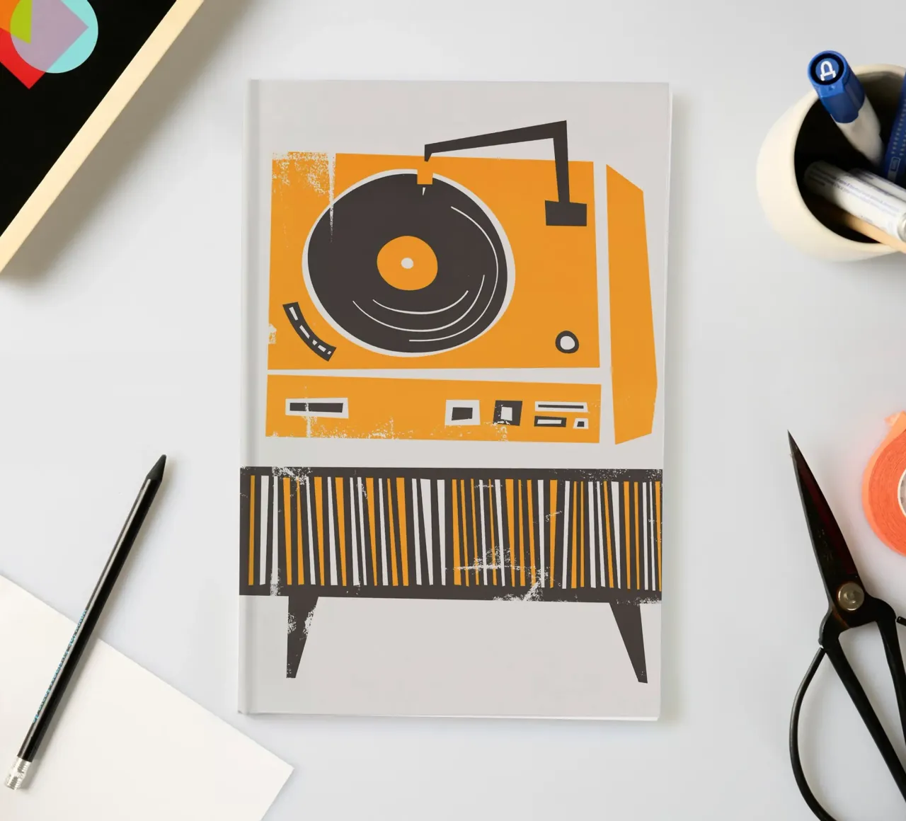 Record Player notebook by carolcrawofficialdesign