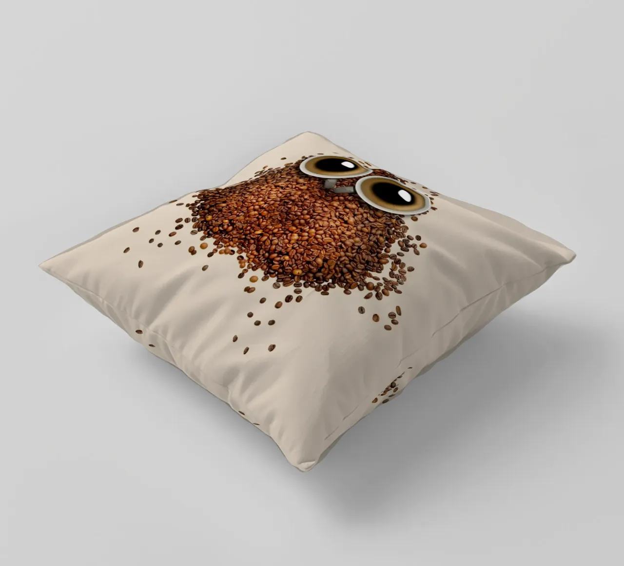 owl coffee decorative cushion by Musadad Shop