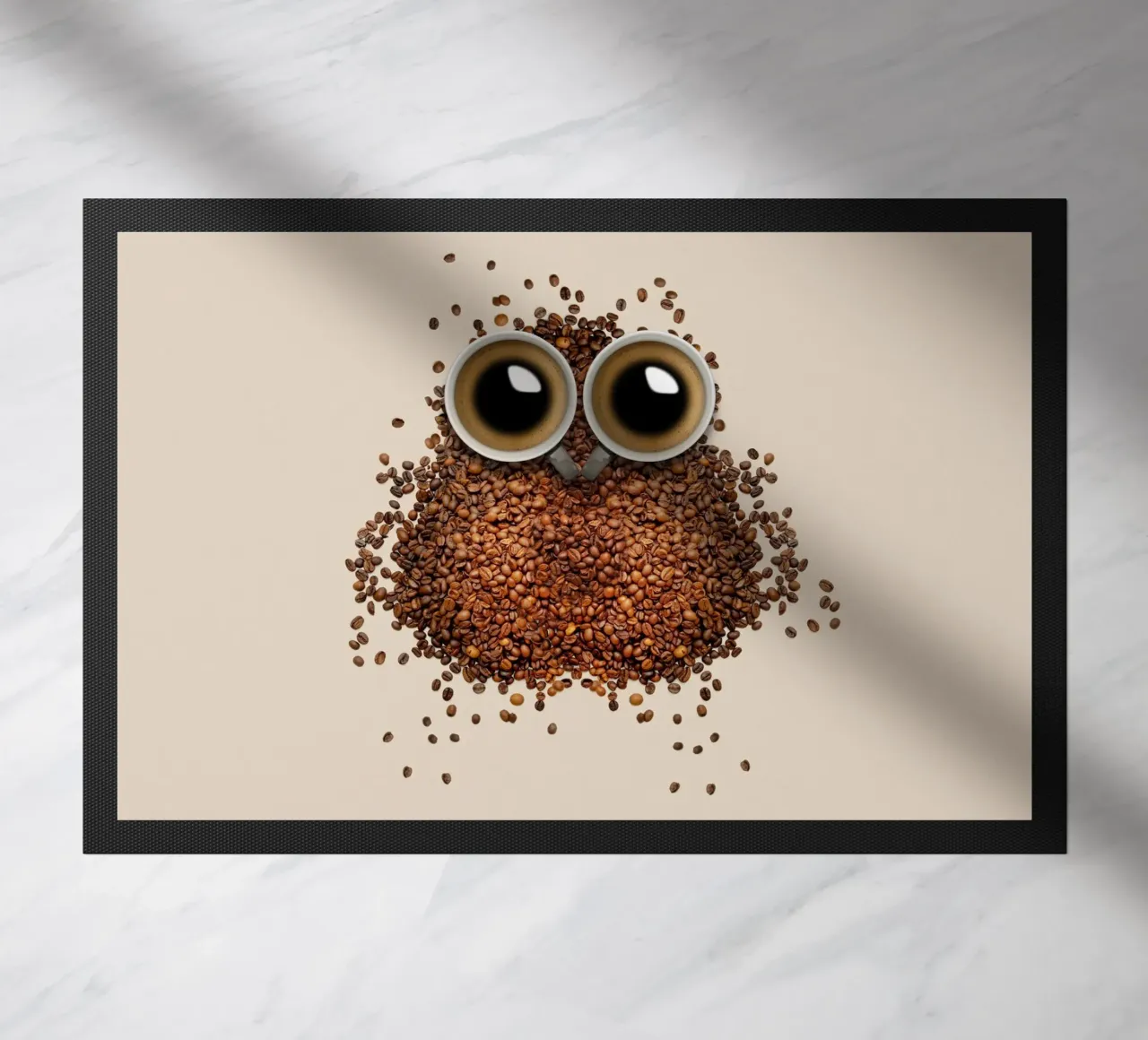 owl coffee doormat by Musadad Shop