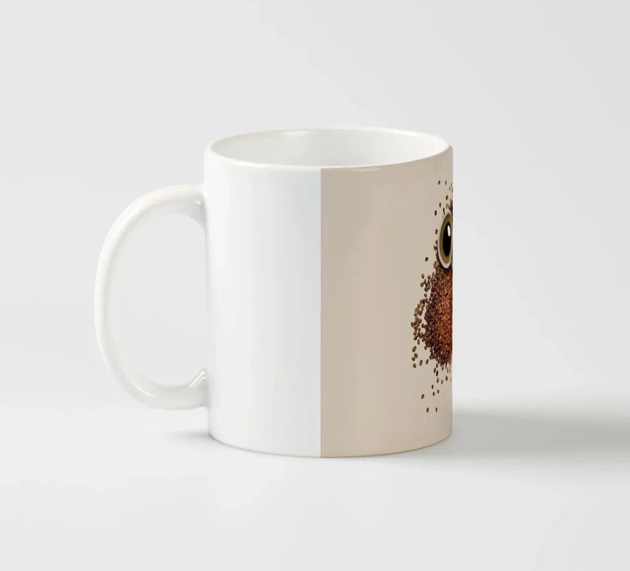 owl coffee ceramic mug by Musadad Shop