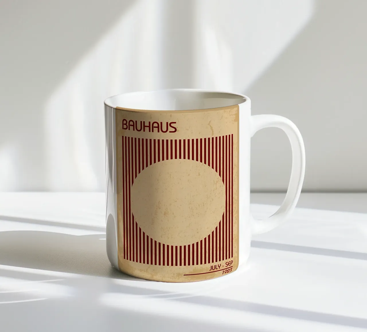 Poster minimalista Bauhaus tazza in ceramica da CourtneyStudio