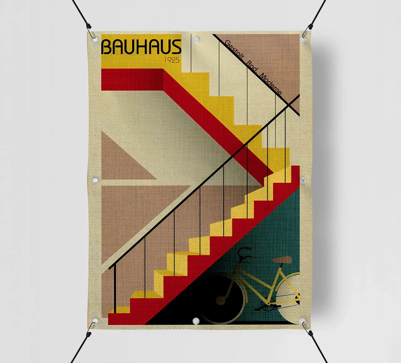 Poster per scale Bauhaus telo in pvc da CourtneyStudio