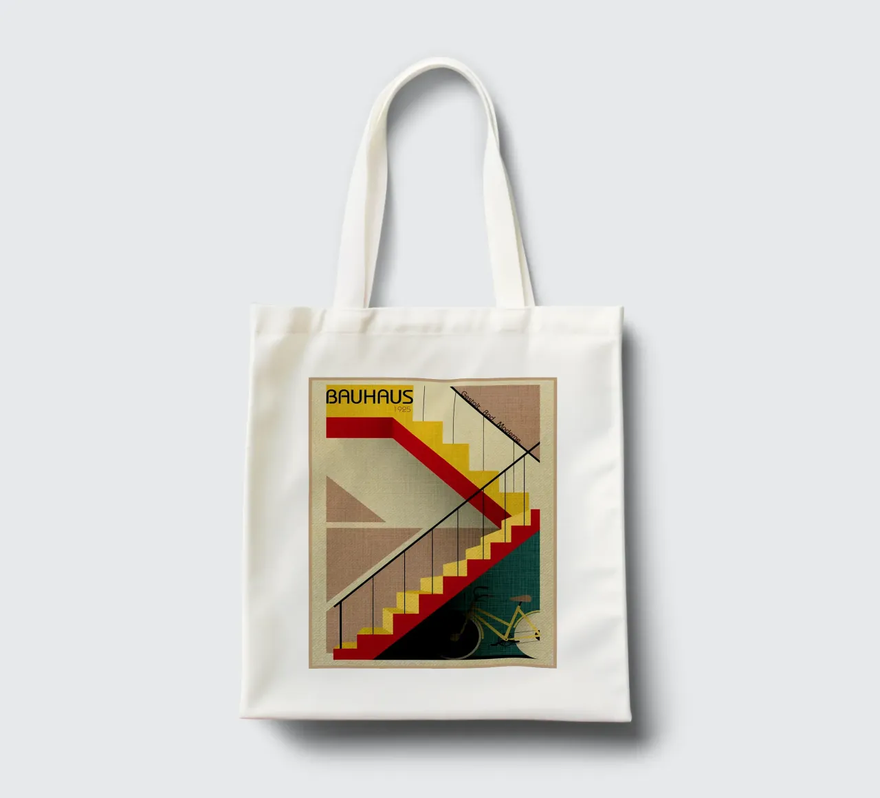 Poster per scale Bauhaus borsa in juta da CourtneyStudio