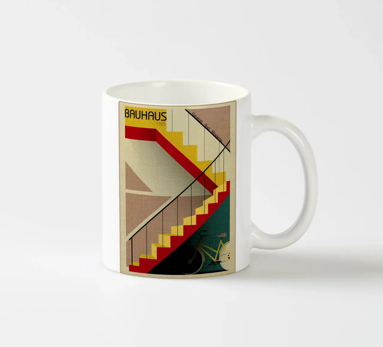 Poster per scale Bauhaus tazza in ceramica da CourtneyStudio