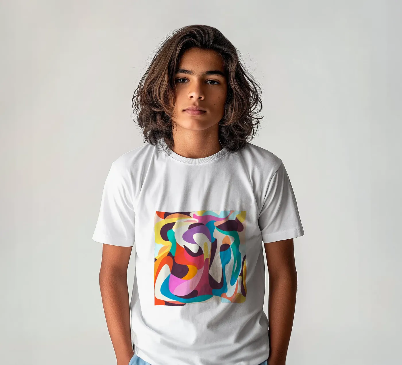 Playful Mood kinder t-shirt van Abstract Joy