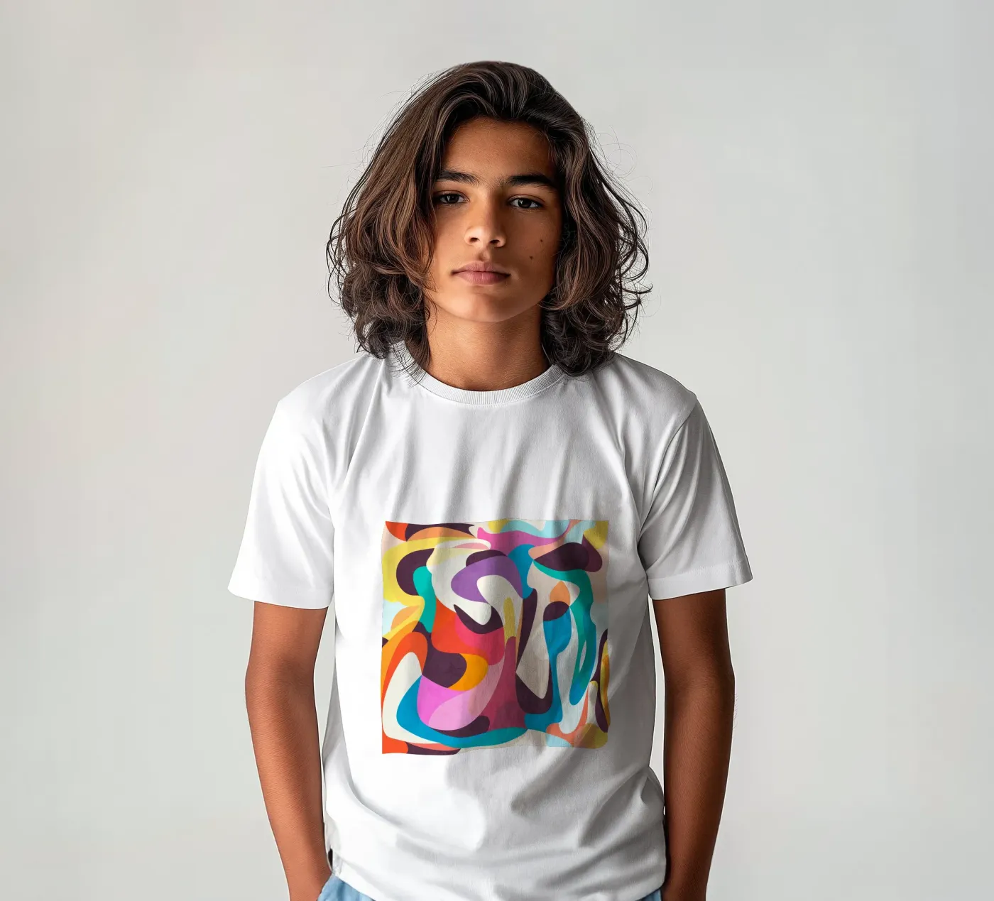 Playful Mood kinder t-shirt van Abstract Joy