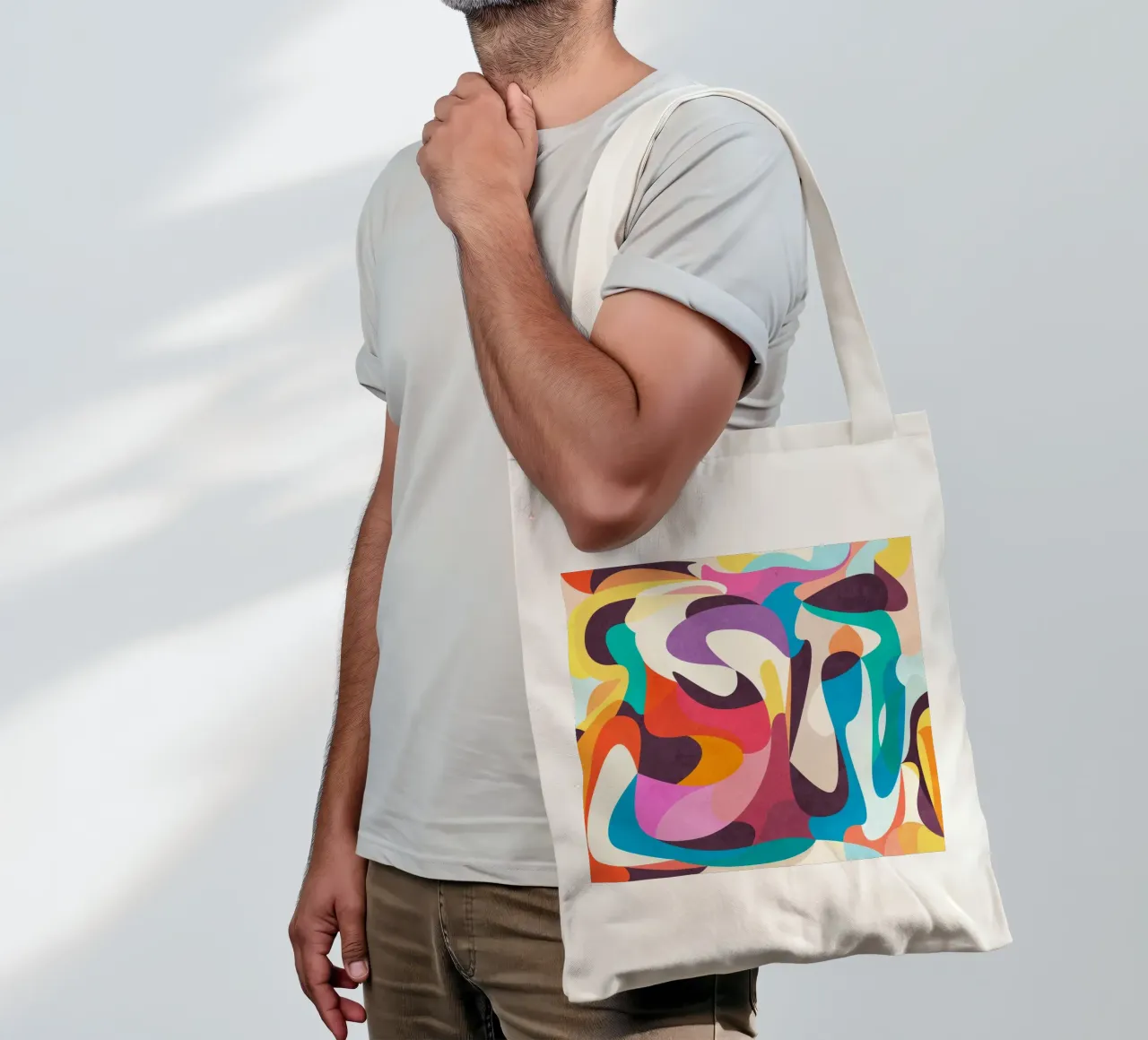 Stato d'animo giocoso borsa in juta da lovely lines
